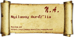 Nyilassy Aurélia névjegykártya